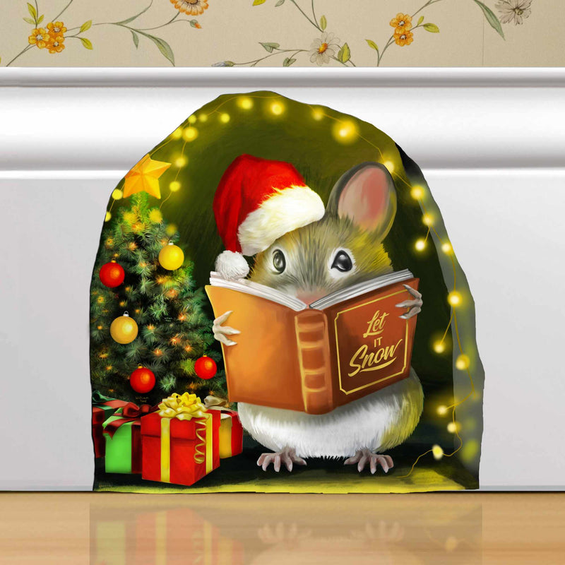 Christmas mouse 3D wall sticker festive vinyl decal on wall
