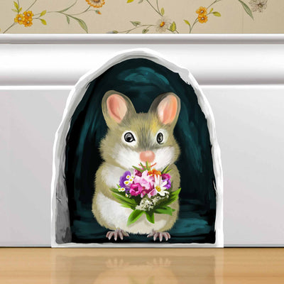 Flower Mouse 3D Wall Decal Sticker - Micesterpiece