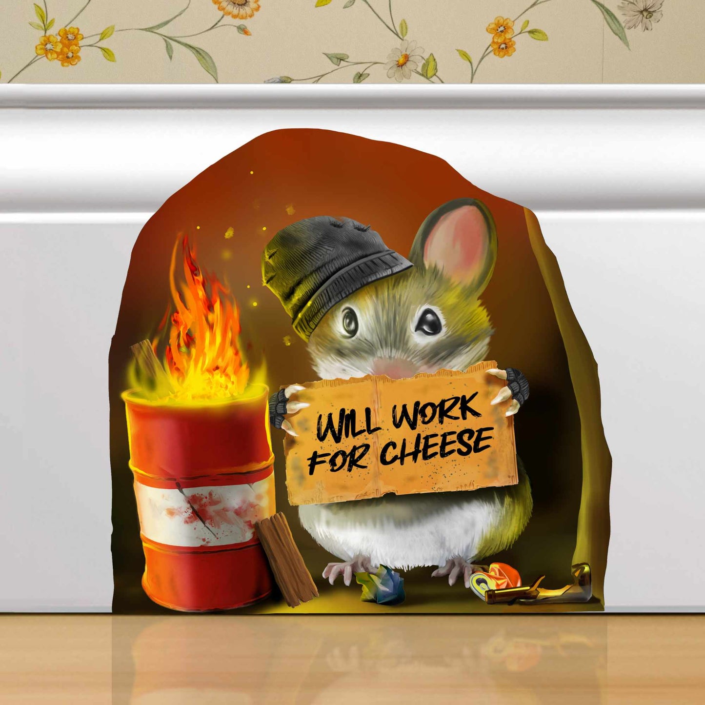 Hungry Mouse 3D Wall Decal Sticker - Micesterpiece