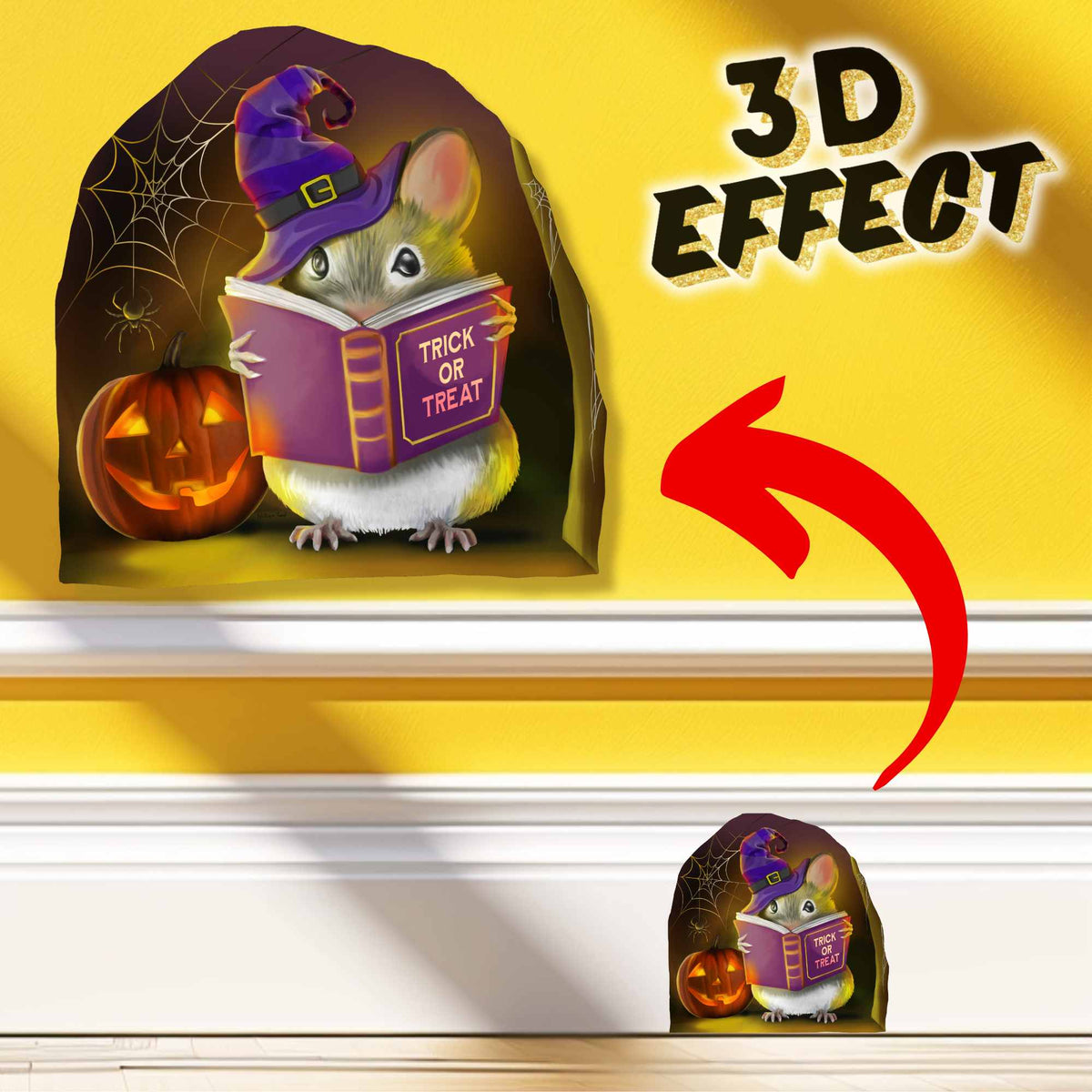 Halloween mouse wall sticker in kids room
