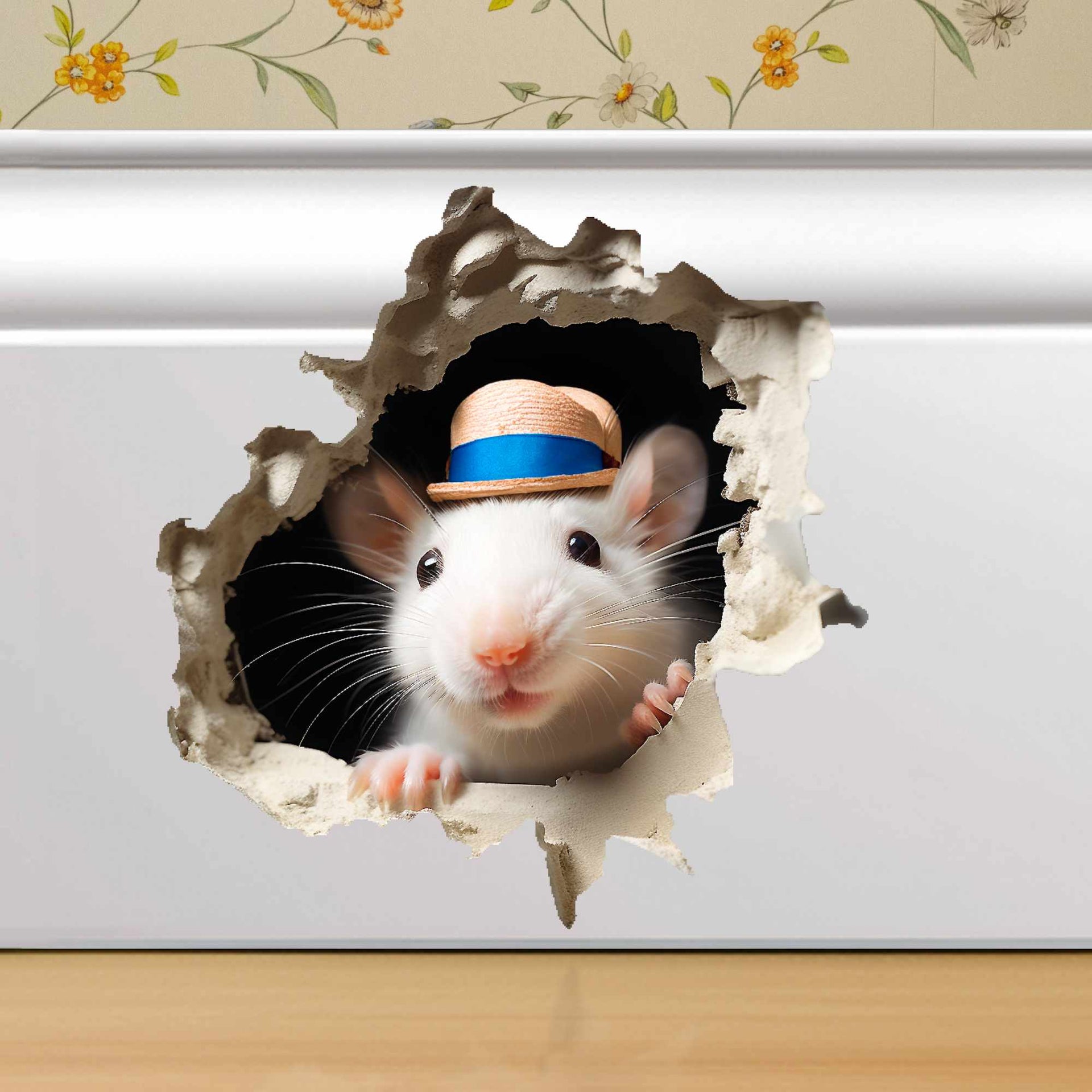 3D Mouse Hole Sticker - Ernesto - Micesterpiece