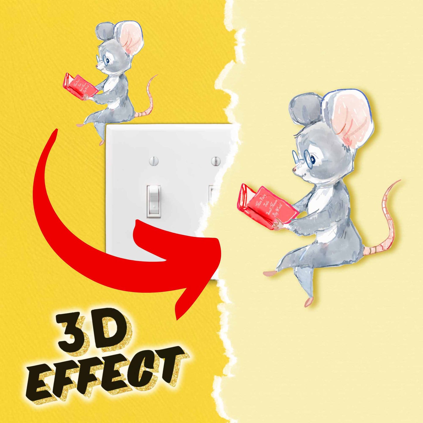 Muse mouse wall decal for studio or office
