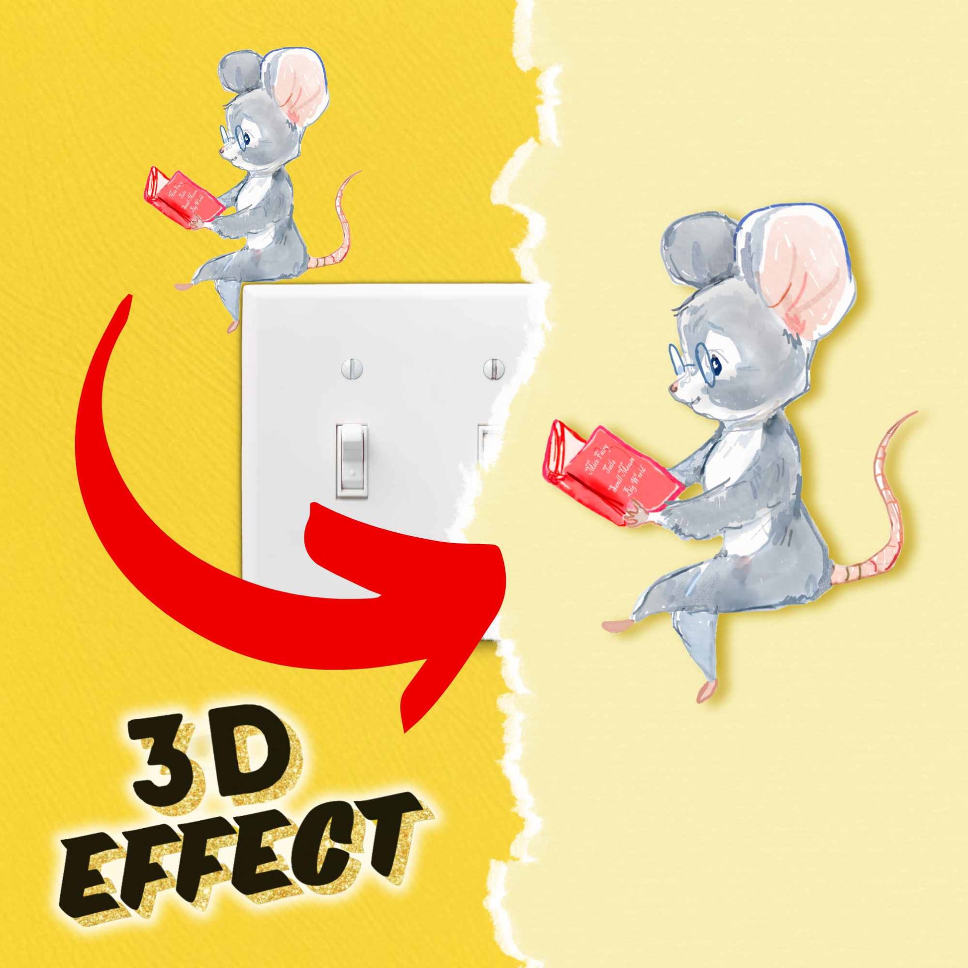 Muse mouse wall decal for studio or office
