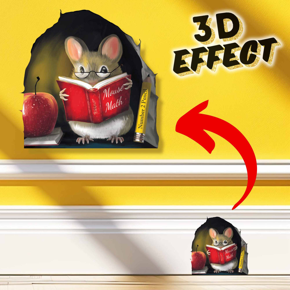 Teacher mouse wall sticker in classroom
