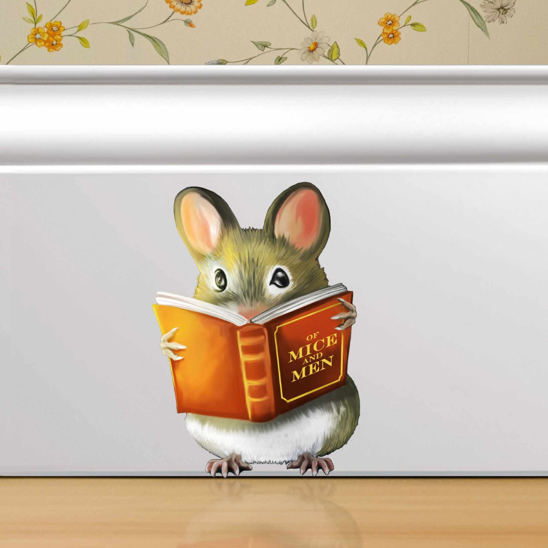 Mouse Reading Book 3D Wall Decal Sticker - Micesterpiece